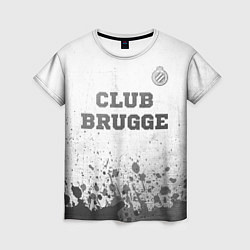 Футболка женская Club Brugge - white gradient посередине, цвет: 3D-принт