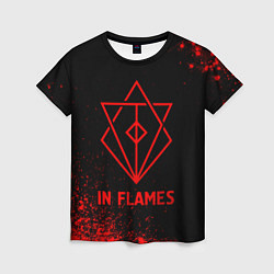 Женская футболка In Flames - red gradient