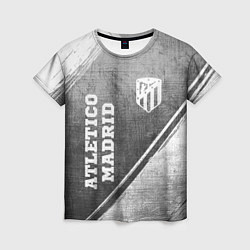 Футболка женская Atletico Madrid - grey gradient вертикально, цвет: 3D-принт