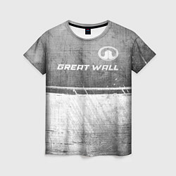 Женская футболка Great Wall - grey gradient посередине