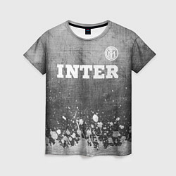 Женская футболка Inter - grey gradient посередине