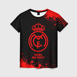 Женская футболка Real Madrid - red gradient