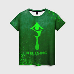 Женская футболка Hellsing - green gradient