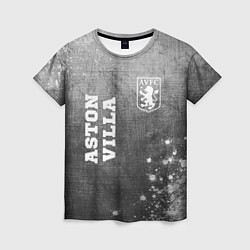 Женская футболка Aston Villa - grey gradient вертикально