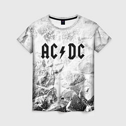 Женская футболка AC DC white graphite