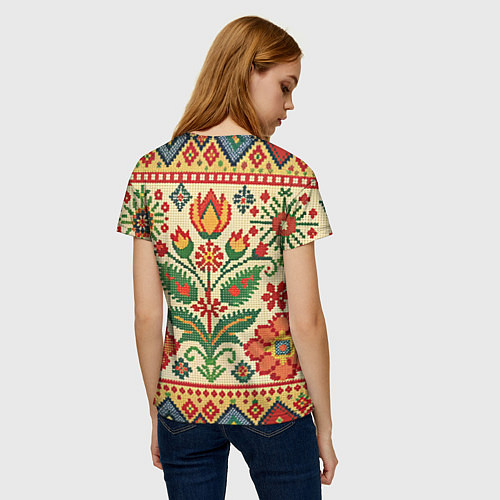 Женская футболка Славянский узор и орнамент / 3D-принт – фото 4