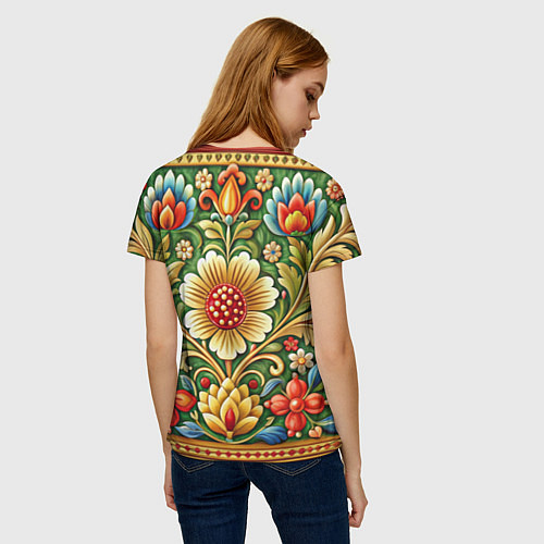 Женская футболка Стиль советского ковра узоры и орнамент / 3D-принт – фото 4