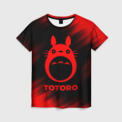 Футболка женская Totoro - red gradient, цвет: 3D-принт