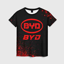 Футболка женская BYD - red gradient, цвет: 3D-принт