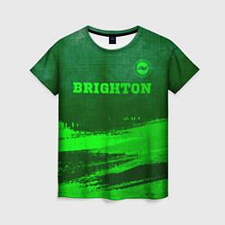 Женская футболка Brighton - green gradient посередине