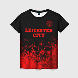 Футболка женская Leicester City - red gradient посередине, цвет: 3D-принт