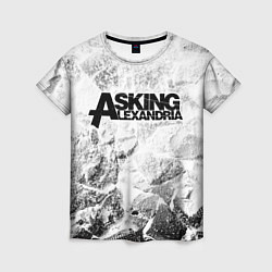 Футболка женская Asking Alexandria white graphite, цвет: 3D-принт