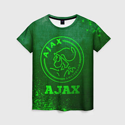 Женская футболка Ajax - green gradient