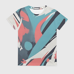 Футболка женская Граффити в пастельных тонах абстракция, цвет: 3D-принт
