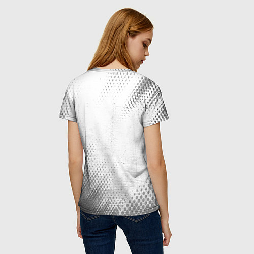 Женская футболка Fiat - white gradient вертикально / 3D-принт – фото 4