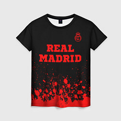 Женская футболка Real Madrid - red gradient посередине