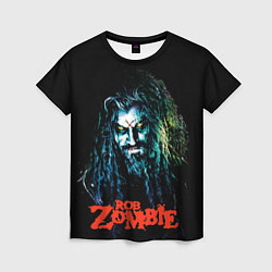 Женская футболка Rob zombie portrait