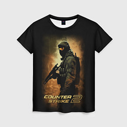 Женская футболка Counter strike спецназовец