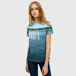 Футболка женская Река Волга, цвет: 3D-принт — фото 2