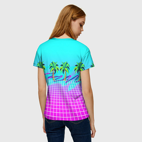 Женская футболка Vice city tropic collection / 3D-принт – фото 4