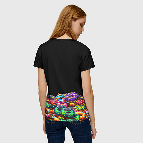 Женская футболка Xbox пончики / 3D-принт – фото 4