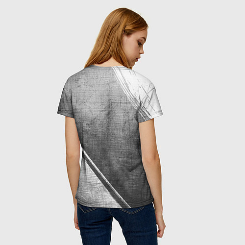 Женская футболка Manowar - grey gradient вертикально / 3D-принт – фото 4
