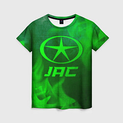 Женская футболка JAC - green gradient