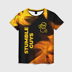 Женская футболка Stumble Guys - gold gradient вертикально