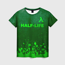 Женская футболка Half-Life - green gradient посередине