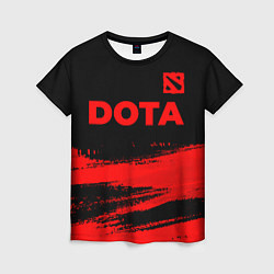 Футболка женская Dota - red gradient посередине, цвет: 3D-принт