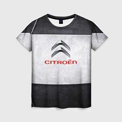 Женская футболка Citroen grey metal