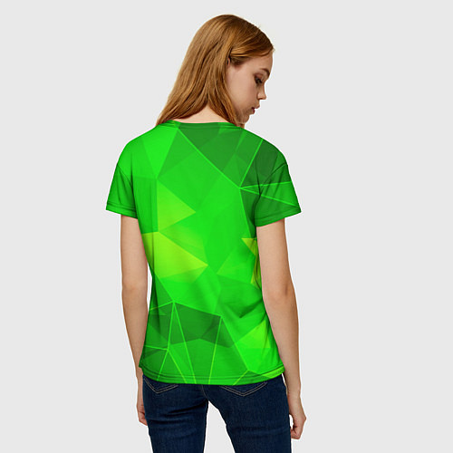 Женская футболка Changan green poly / 3D-принт – фото 4