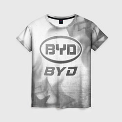 Женская футболка BYD - white gradient