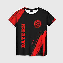 Футболка женская Bayern - red gradient вертикально, цвет: 3D-принт