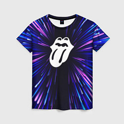 Футболка женская Rolling Stones neon energy, цвет: 3D-принт