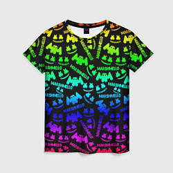 Футболка женская Marshmello neon steel pattern, цвет: 3D-принт