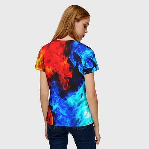 Женская футболка Халф лайф огненный стиль / 3D-принт – фото 4