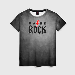 Женская футболка Hard rock on dark grey