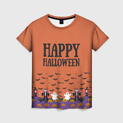 Женская футболка Happy Halloween pattern