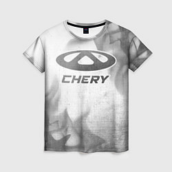 Женская футболка Chery - white gradient