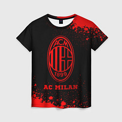 Футболка женская AC Milan - red gradient, цвет: 3D-принт