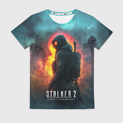 Футболка женская Stalker 2 радиоактивный дым, цвет: 3D-принт