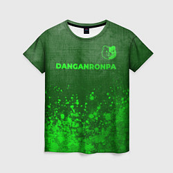 Женская футболка Danganronpa - green gradient посередине