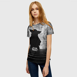 Футболка женская Звездное небо - Беби Йода, цвет: 3D-принт — фото 2