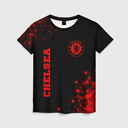 Футболка женская Chelsea - red gradient вертикально, цвет: 3D-принт