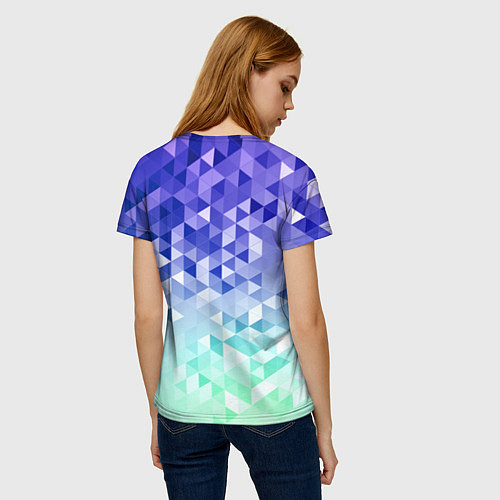 Женская футболка Градиентная геометрия / 3D-принт – фото 4