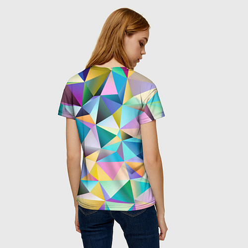 Женская футболка Полигональная текстура / 3D-принт – фото 4