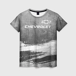 Футболка женская Chevrolet - grey gradient посередине, цвет: 3D-принт