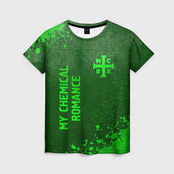 Футболка женская My Chemical Romance - green gradient вертикально, цвет: 3D-принт