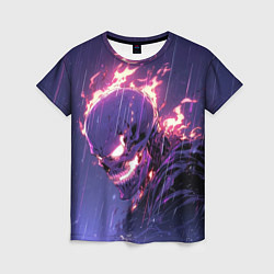 Футболка женская Ghost Rider - Neon rain, цвет: 3D-принт